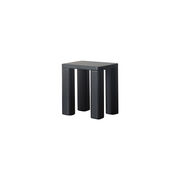 Corner Bar black satin ash stool